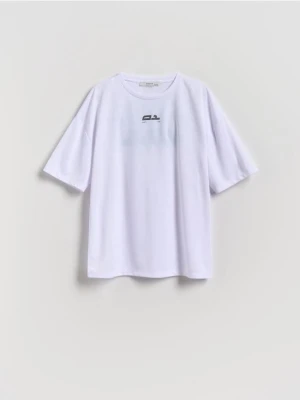 Reserved - Szybkoschnący t-shirt z nadrukiem - biały