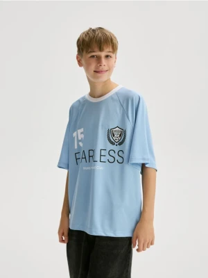 Reserved - Szybkoschnący t-shirt z nadrukiem - jasnoniebieski