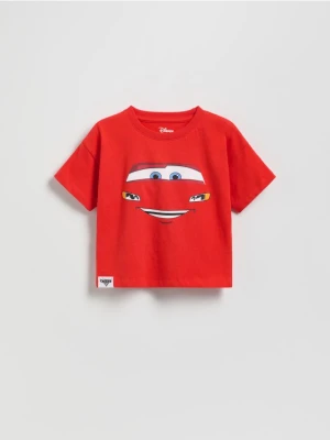 Reserved - T-shirt Auta - czerwony