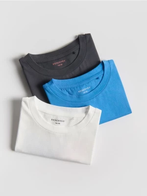 Reserved - T-shirt bez rękawa 3 pack - złamana biel