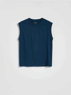 Reserved - T-shirt bez rękawów - granatowy