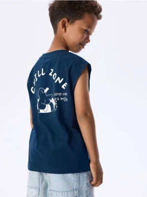 Reserved - T-shirt bez rękawów - granatowy