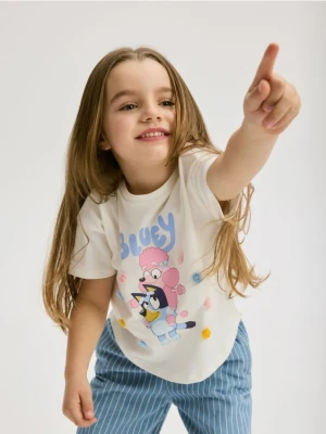 Reserved - T-shirt Bluey - złamana biel