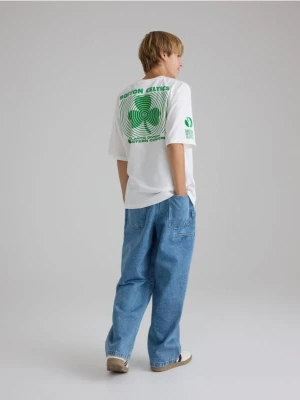 Reserved - T-shirt Boston Celtics NBA - złamana biel