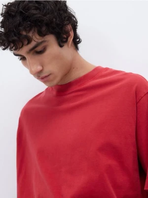 Reserved - T-shirt boxy - czerwony