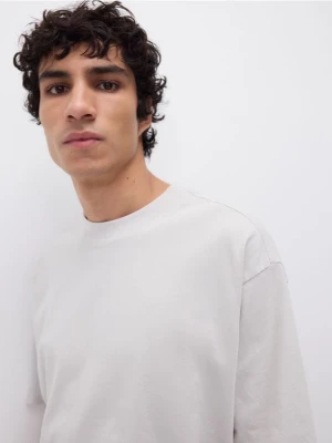 Reserved - T-shirt boxy - jasnoszary