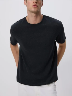 Zdjęcie produktu Reserved - T-shirt boxy z bawełną - ciemnoszary