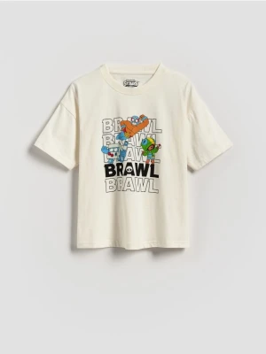 Reserved - T-shirt Brawl Stars - złamana biel