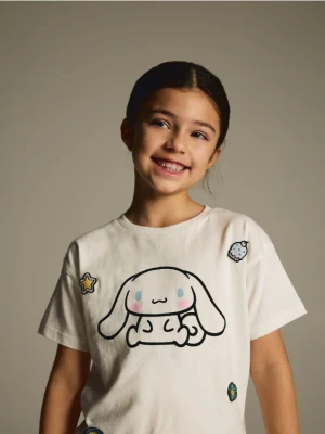 Reserved - T-shirt Cinnamoroll - złamana biel