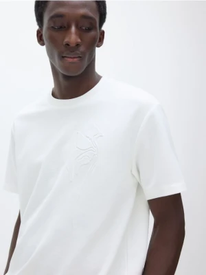 Reserved - T-shirt comfort fit - złamana biel