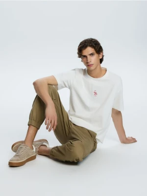 Reserved - T-shirt comfort fit - złamana biel