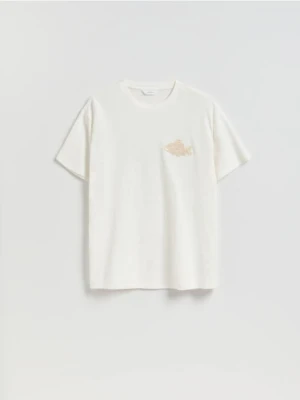 Reserved - T-shirt comfort fit - złamana biel