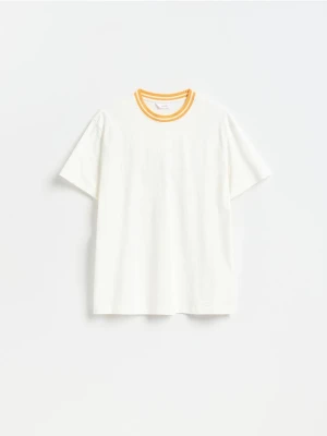 Reserved - T-shirt comfort fit - złamana biel