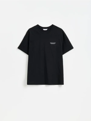 Reserved - T-shirt comfort z nadrukiem na plecach - czarny