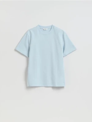Zdjęcie produktu Reserved - T-shirt comfort z nadrukiem na plecach - jasnoniebieski
