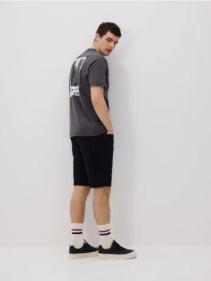 Reserved - T-shirt comfort z nadrukiem - szary