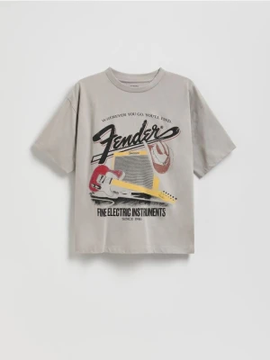 Reserved - T-shirt Fender - jasnoszary