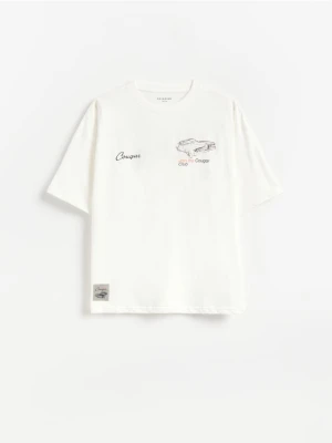 Reserved - T-shirt Ford Cougar - beżowy