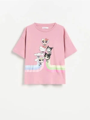 Reserved - T-shirt Hello Kitty and Friends x The Powerpuff Girls - brudny róż