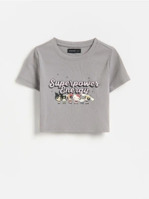 Reserved - T-shirt Hello Kitty and Friends x The Powerpuff Girls - ciemnoszary