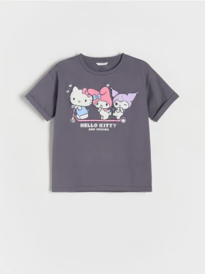 Reserved - T-shirt Hello Kitty - fioletowy