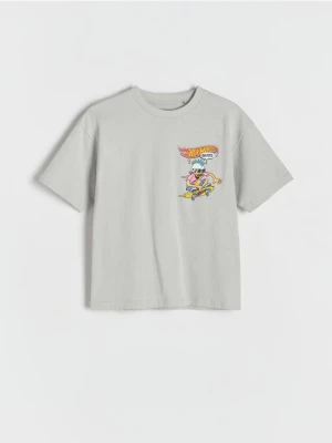 Reserved - T-shirt Hot Wheels - jasnoszary