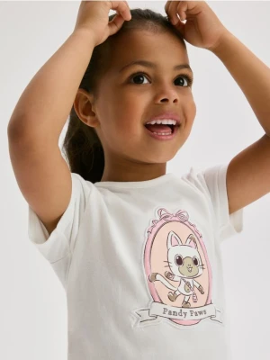 Reserved - T-shirt Koci Domek Gabi - złamana biel