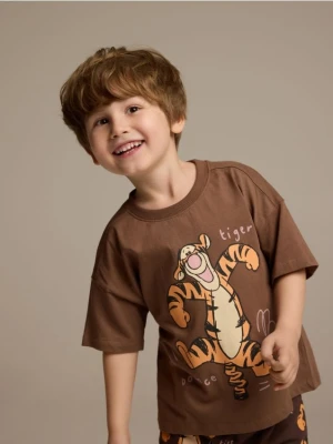 Reserved - T-shirt Kubuś i Przyjaciele - ciemnobrązowy