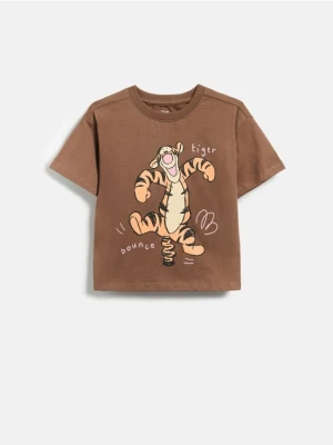 Reserved - T-shirt Kubuś i Przyjaciele - ciemnobrązowy