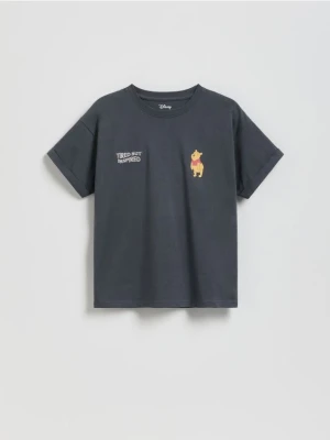 Reserved - T-shirt Kubuś Puchatek - ciemnoszary