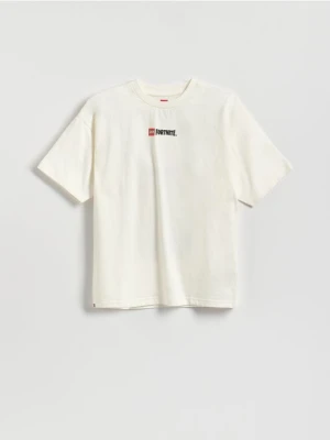 Reserved - T-shirt Lego Fortnite - złamana biel