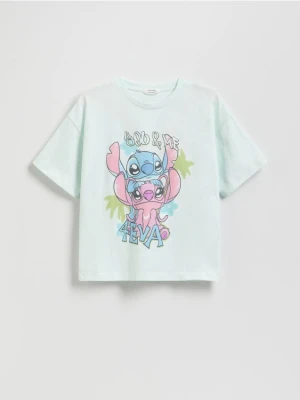Reserved - T-shirt Lilo i Stitch - jasnoturkusowy