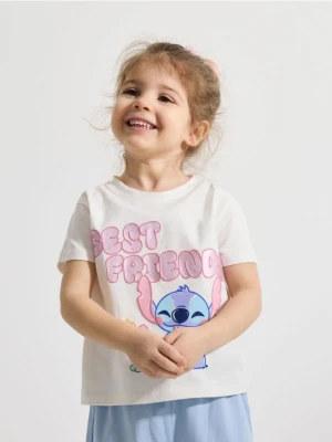 Reserved - T-shirt Lilo i Stitch - złamana biel