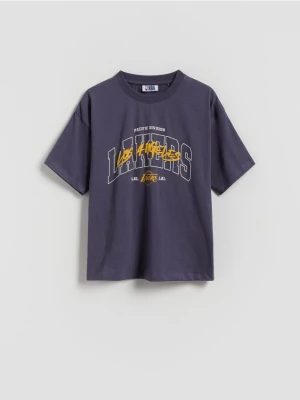 Reserved - T-shirt Los Angeles Lakers NBA - ciemnofioletowy