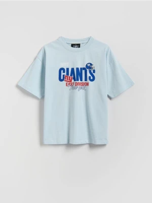 Reserved - T-shirt New York Giants - jasnoniebieski