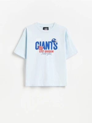 Reserved - T-shirt New York Giants - jasnoniebieski