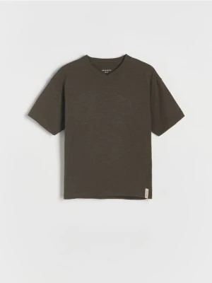 Reserved - T-shirt oversize - ciemnobrązowy