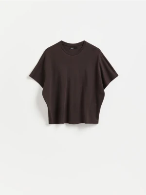 Reserved - T-shirt oversize - ciemnobrązowy