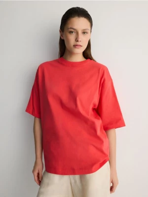 Reserved - T-shirt oversize - czerwony