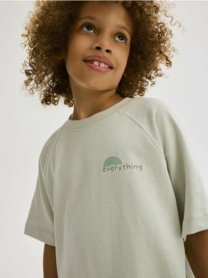 Reserved - T-shirt oversize - jasnozielony