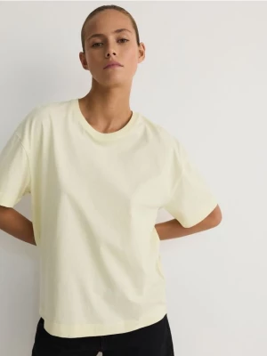 Reserved - T-shirt oversize - jasnożółty