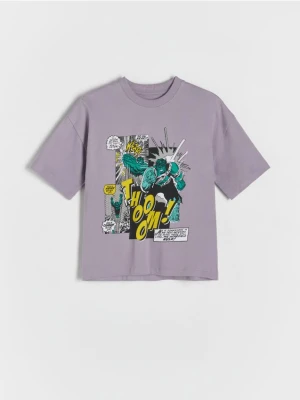 Reserved - T-shirt oversize Marvel - lawendowy