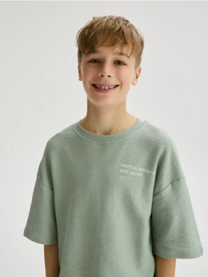 Reserved - T-shirt oversize - morski