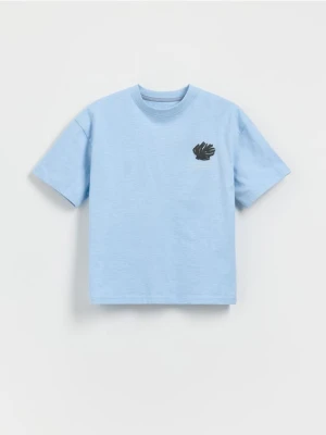 Reserved - T-shirt oversize - niebieski