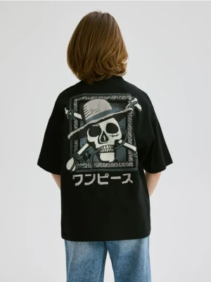 Reserved - T-shirt oversize One Piece - czarny