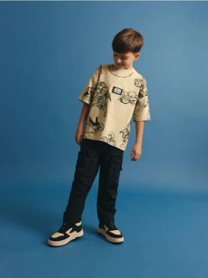 Zdjęcie produktu Reserved - T-shirt oversize Star Wars - beżowy