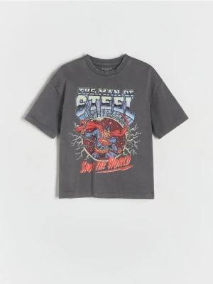 Zdjęcie produktu Reserved - T-shirt oversize Superman - ciemnoszary