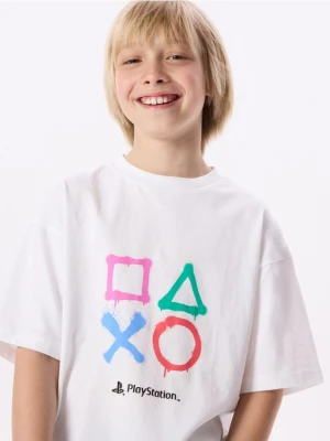 Reserved - T-shirt Playstation - biały