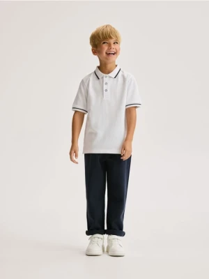 Reserved - T-shirt polo - biały