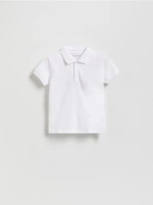 Reserved - T-shirt polo - biały